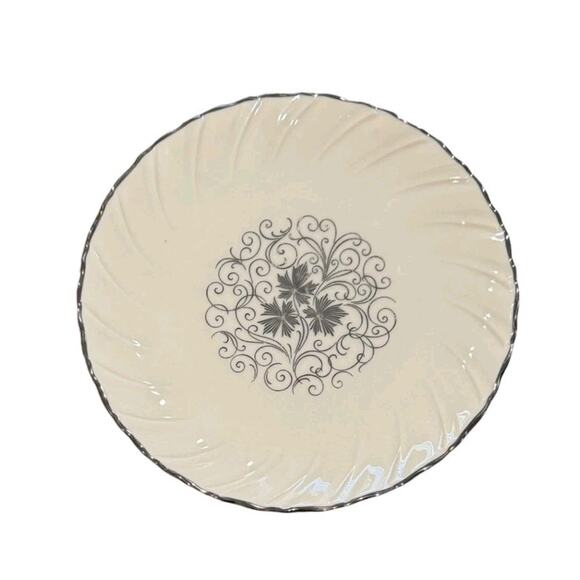 Lenox Valera Fine China Dinner Plates 10 1/4” Platinum Trim 1961-77 Lot Of 6